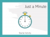 Just A Minute Starter Activity Teaching Resources (slide 1/9)